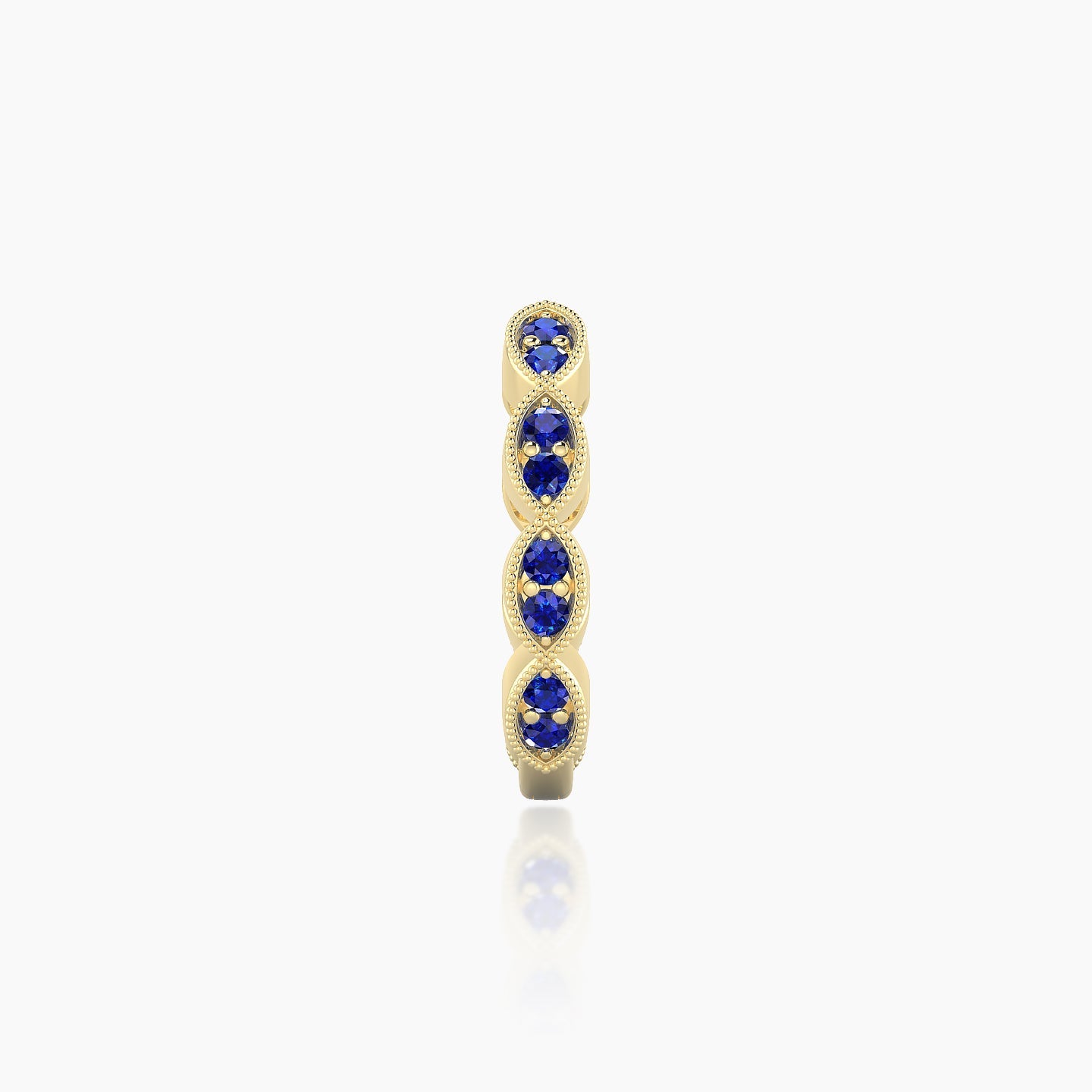 Bellona | 18k Yellow Gold 9.5 mm Sapphire Hoop Piercing