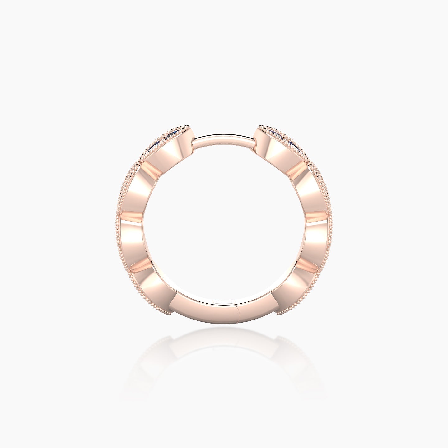 Bellona | 18k Rose Gold 9.5 mm Sapphire Hoop Piercing