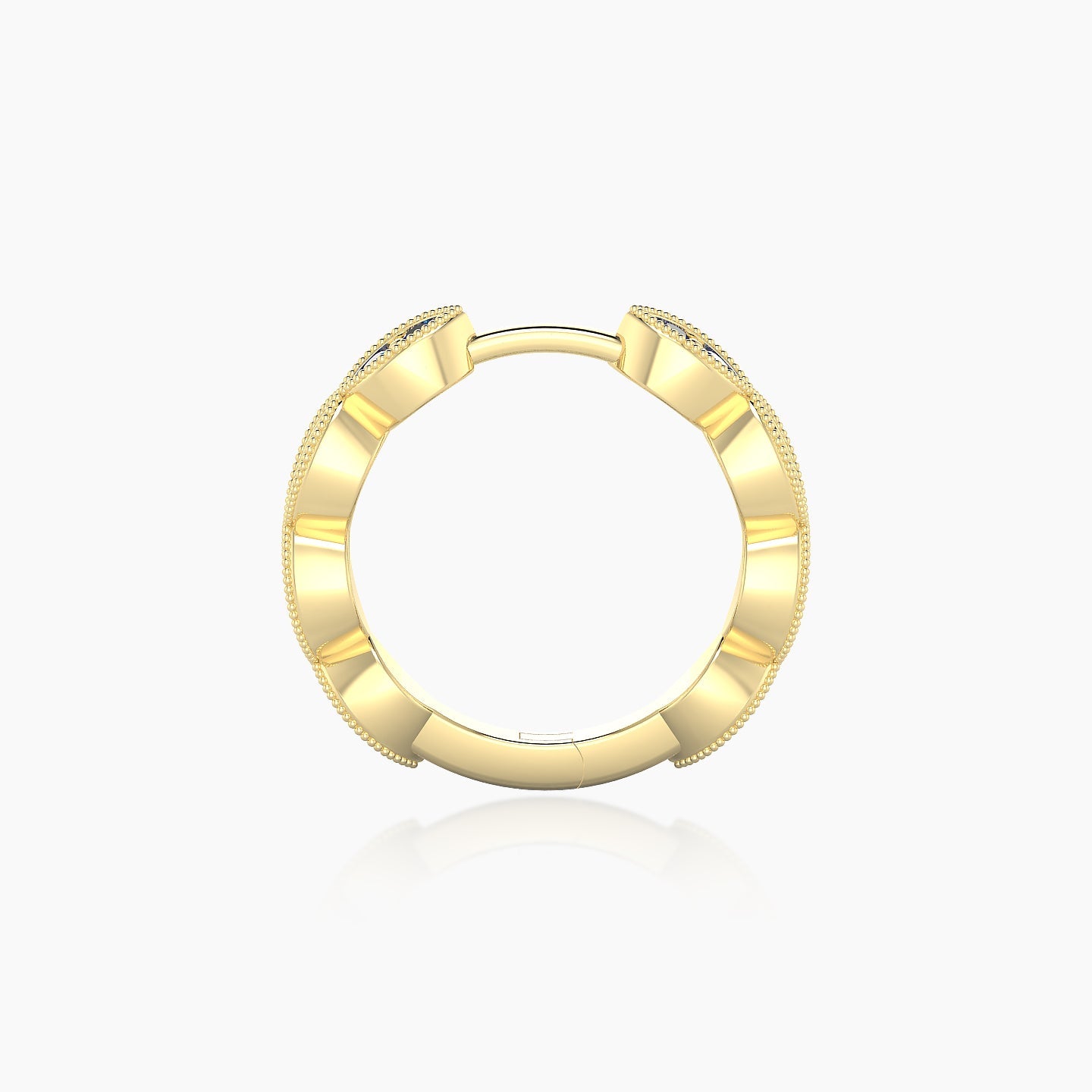 Bellona | 18k Yellow Gold 9.5 mm Sapphire Hoop Piercing