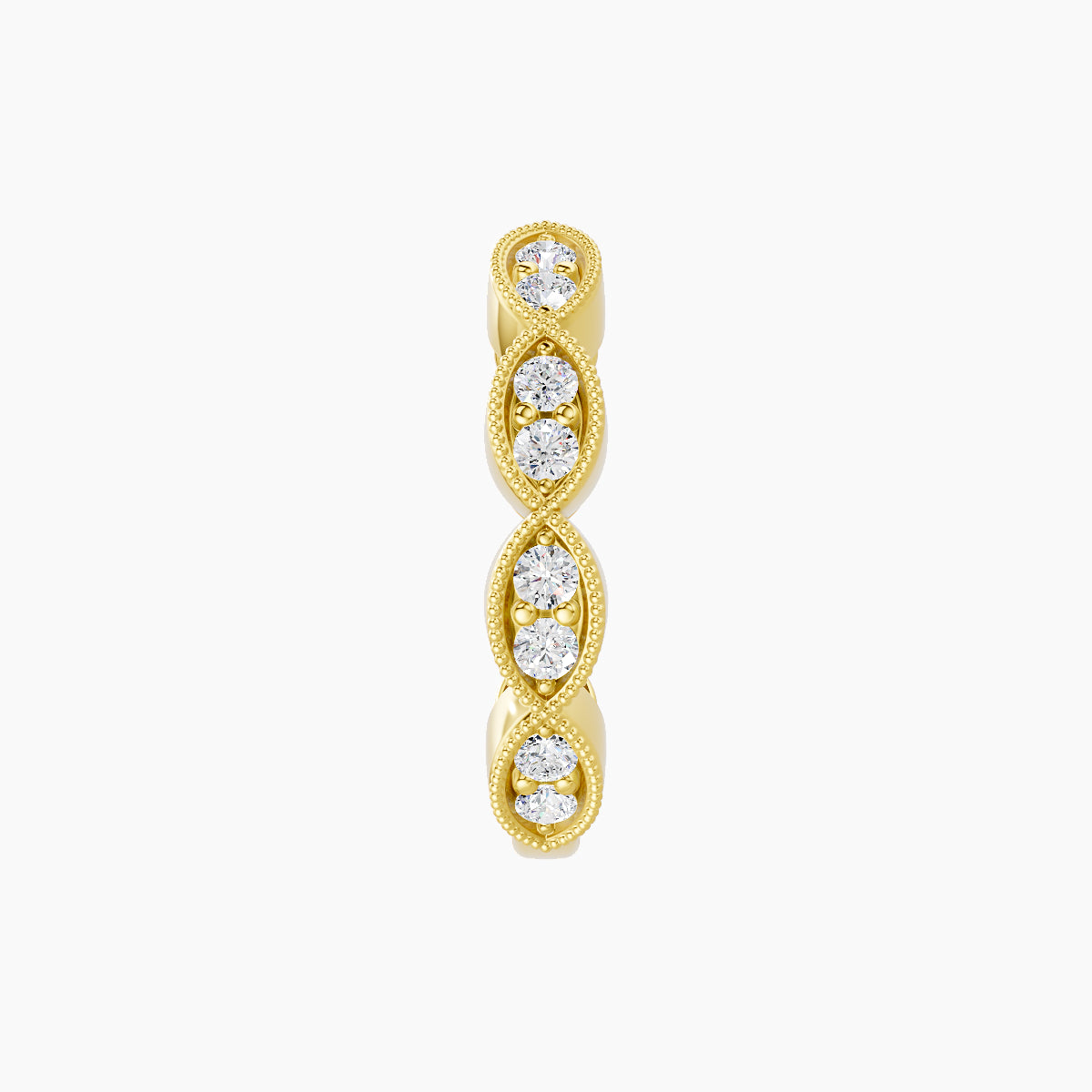 Bellona | 18k Yellow Gold 9.5 mm Diamond Nose Ring Piercing