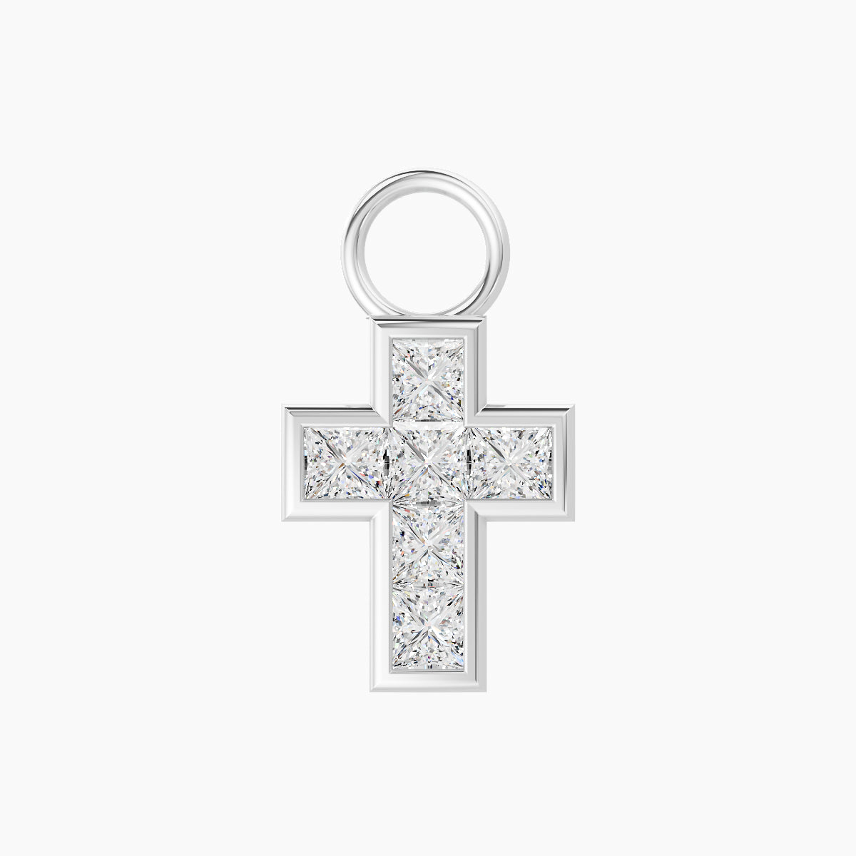 Calypso | 18k White Gold 9.5 mm Diamond Charm