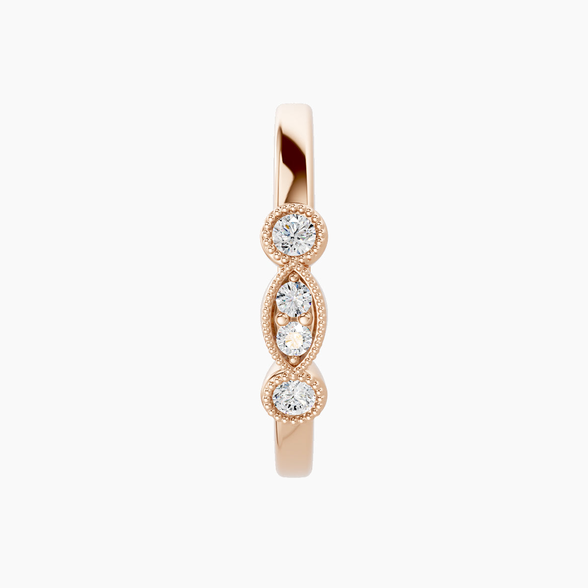 Camilla | 18k Rose Gold 11 mm Diamond Hoop Piercing