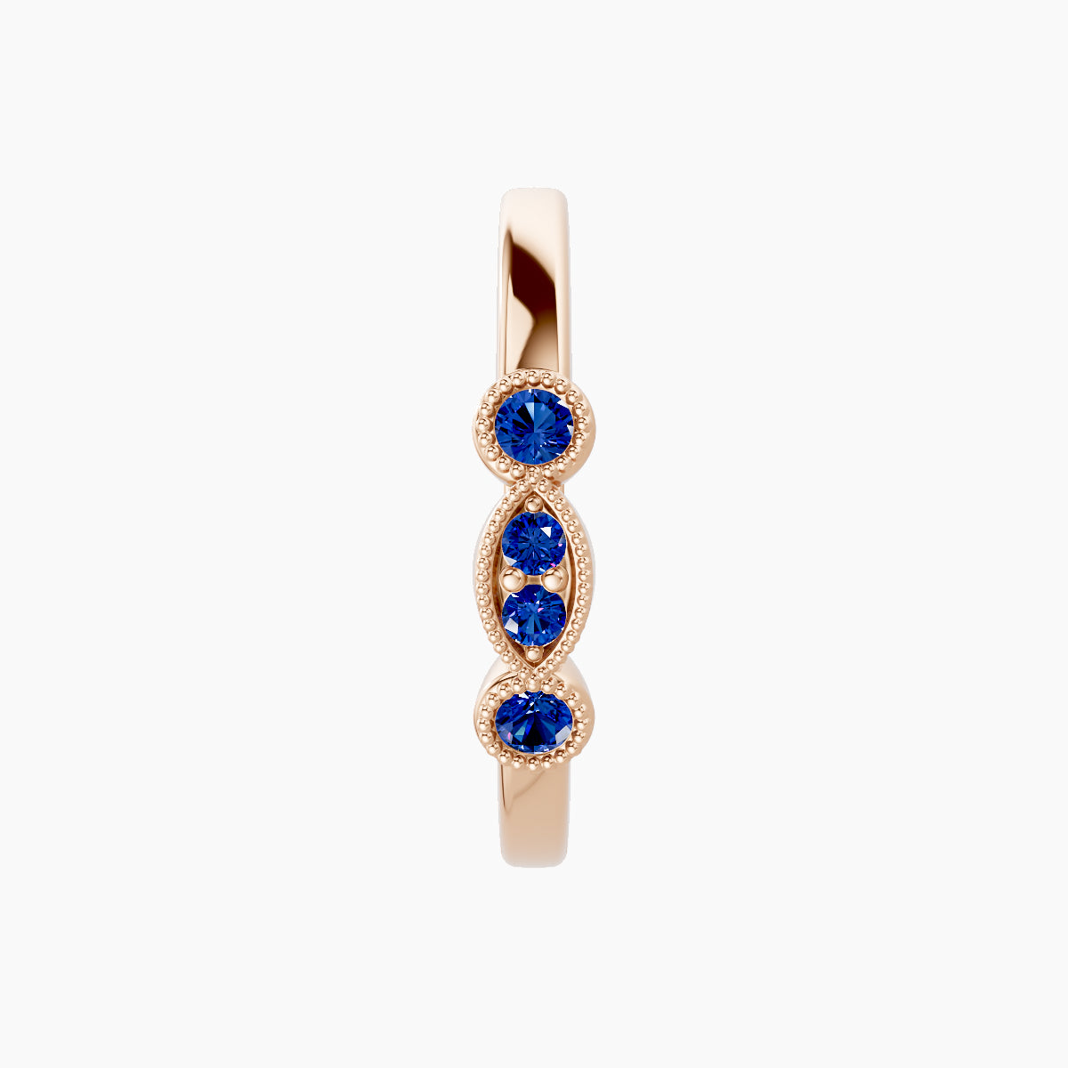 Camilla | 18k Rose Gold 11 mm Sapphire Hoop Piercing