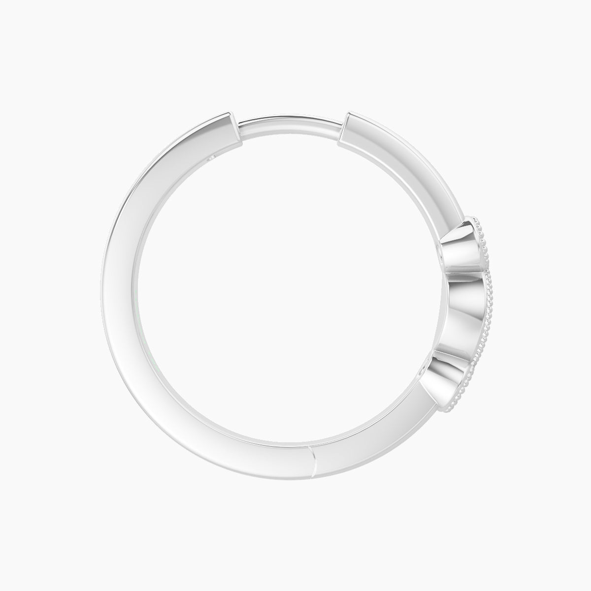 Camilla | 18k White Gold 11 mm Sapphire Hoop Piercing