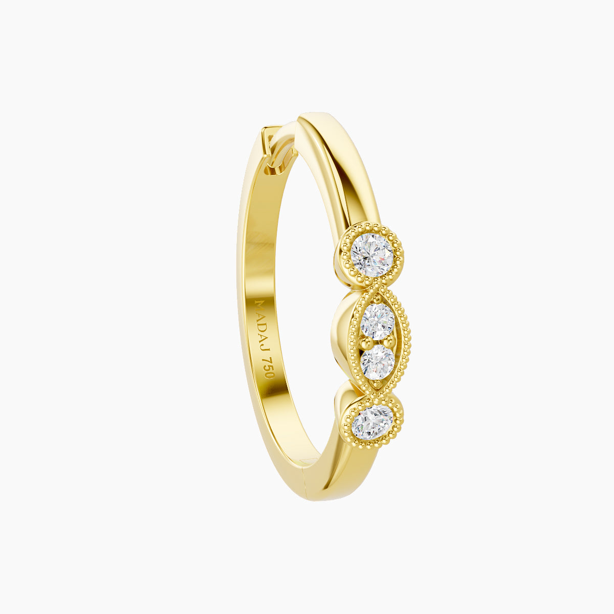 Camilla | 18k Yellow Gold 11 mm Diamond Hoop Piercing