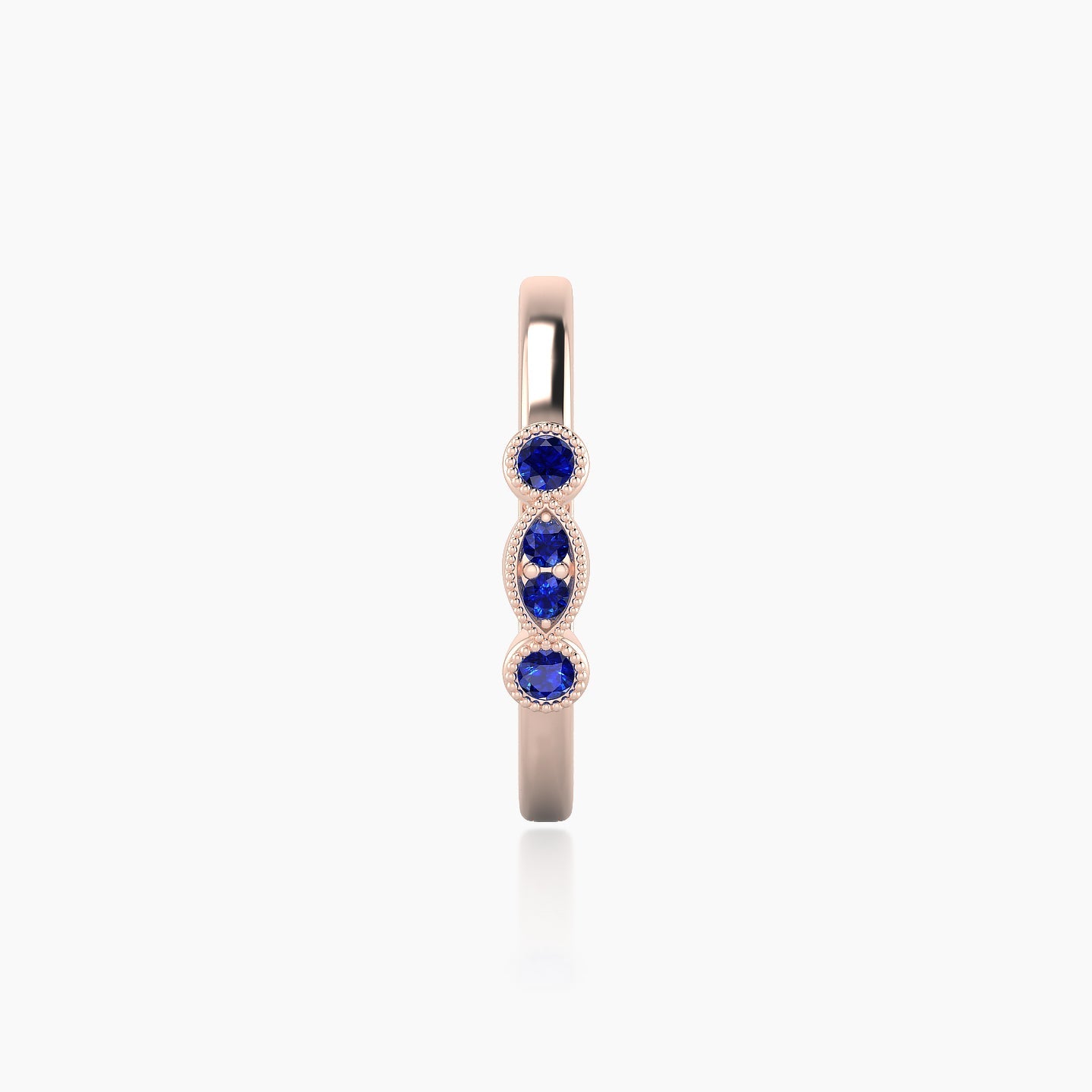 Camilla | 18k Rose Gold 11 mm Sapphire Hoop Piercing