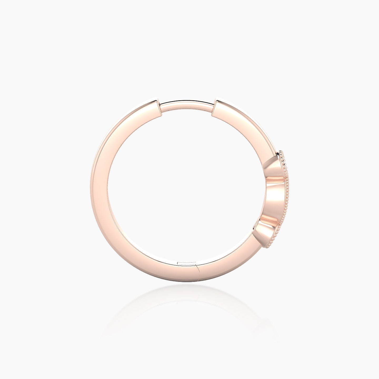 Camilla | 18k Rose Gold 11 mm Black Diamond Hoop Piercing