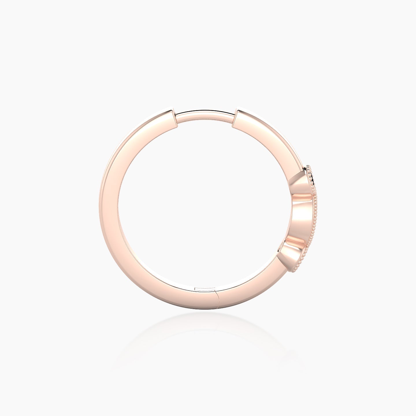 Camilla | 18k Rose Gold 11 mm Emerald & Diamond Hoop Piercing