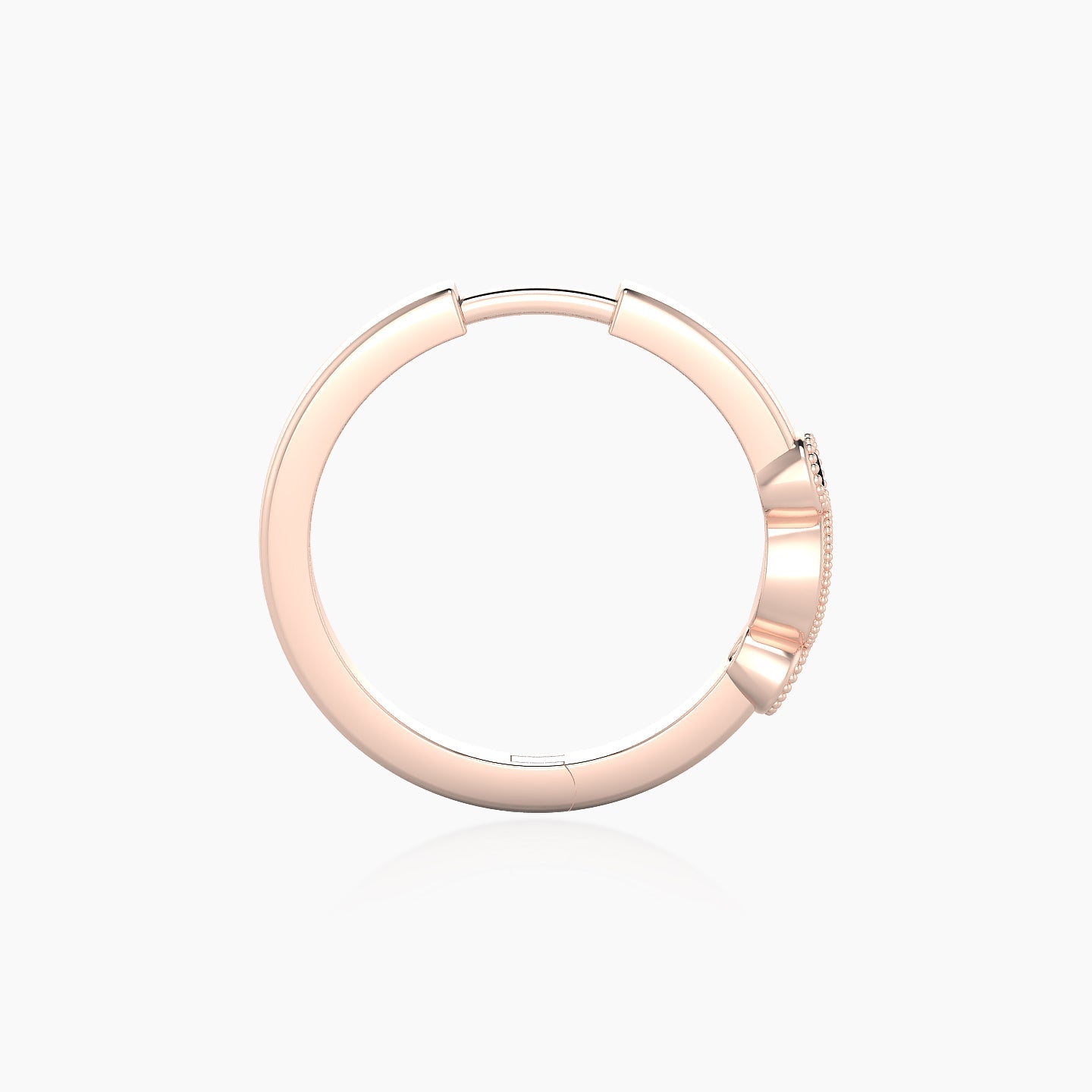 Camilla | 18k Rose Gold 11 mm Emerald Hoop Piercing