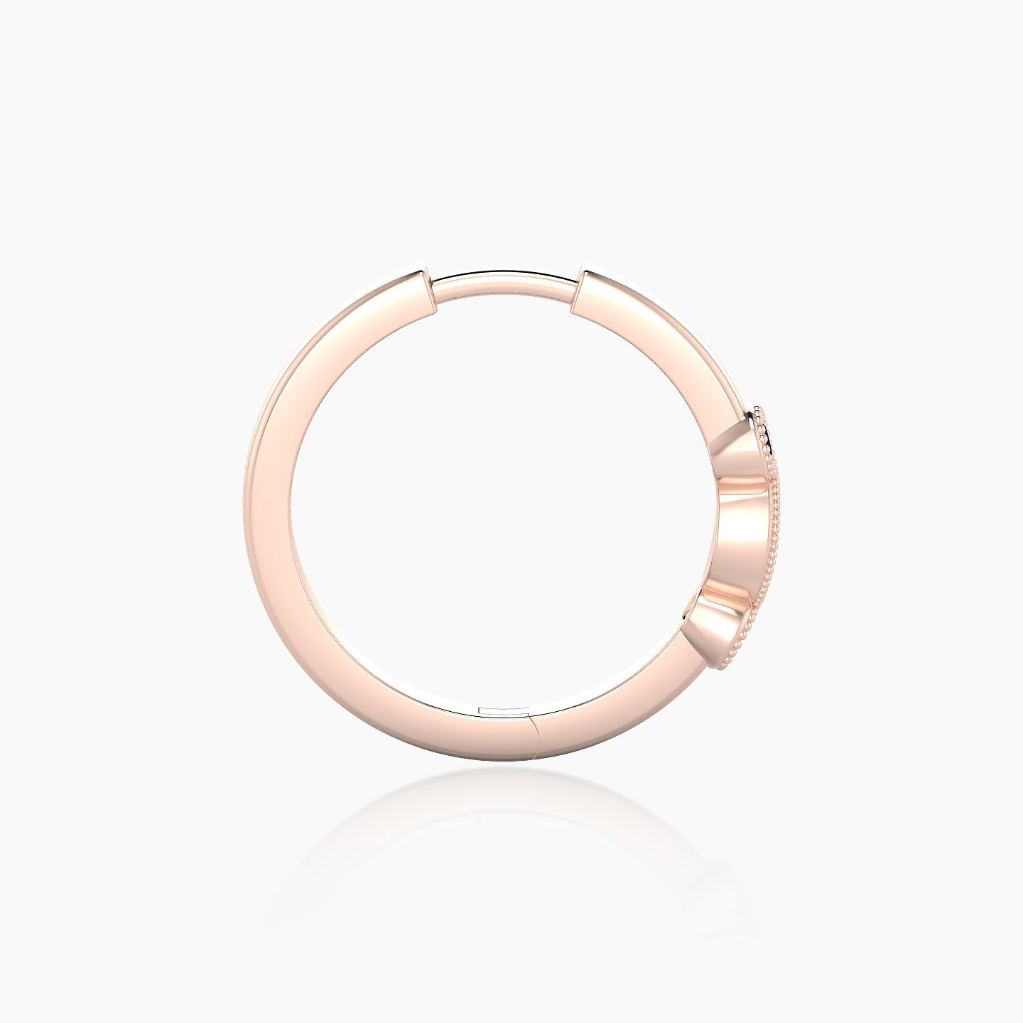 Camilla | 18k Rose Gold 11 mm Ruby Hoop Piercing