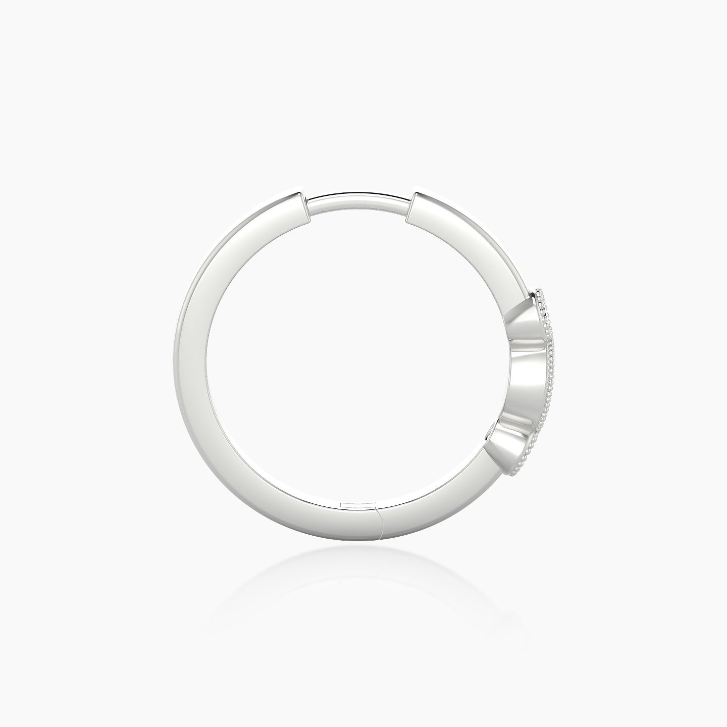 Camilla | 18k White Gold 11 mm Black Diamond Hoop Piercing