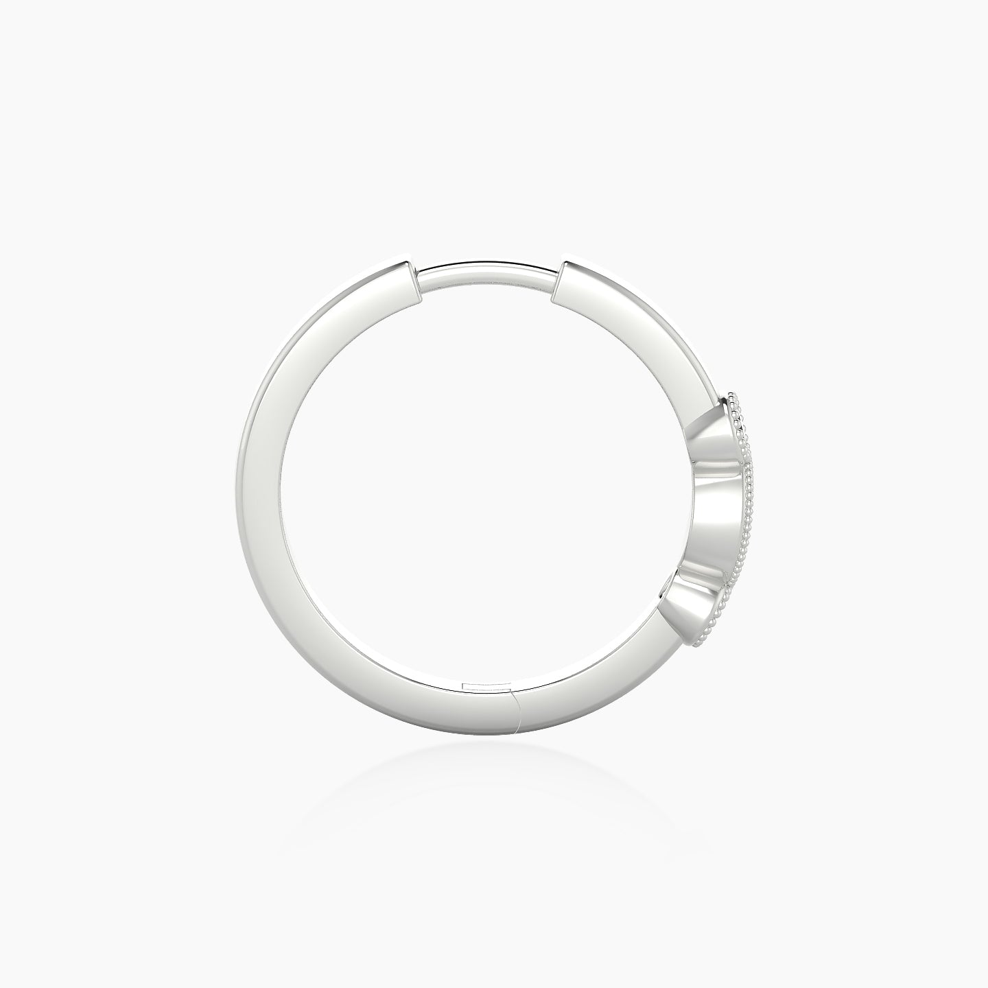 Camilla | 18k White Gold 11 mm Black Diamond & Diamond Hoop Piercing