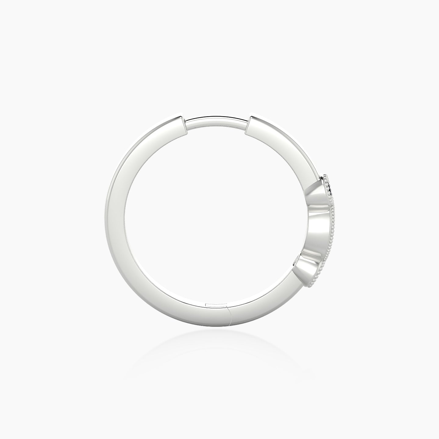 Camilla | 18k White Gold 11 mm Emerald Hoop Piercing