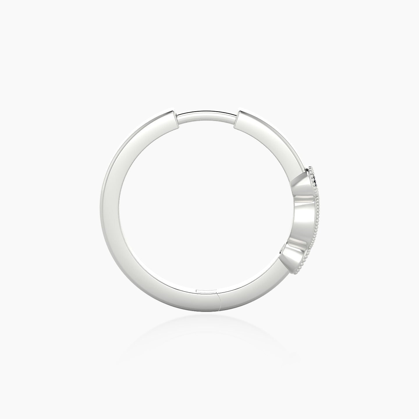 Camilla | 18k White Gold 11 mm Emerald & Diamond Hoop Piercing