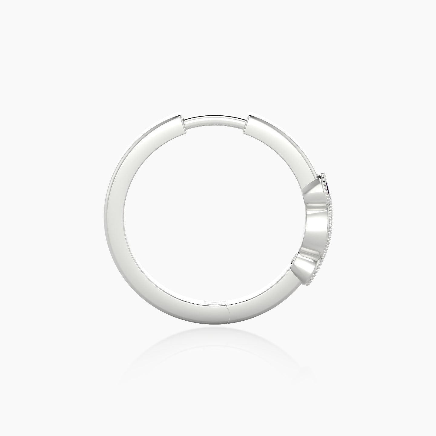 Camilla | 18k White Gold 11 mm Ruby Hoop Piercing