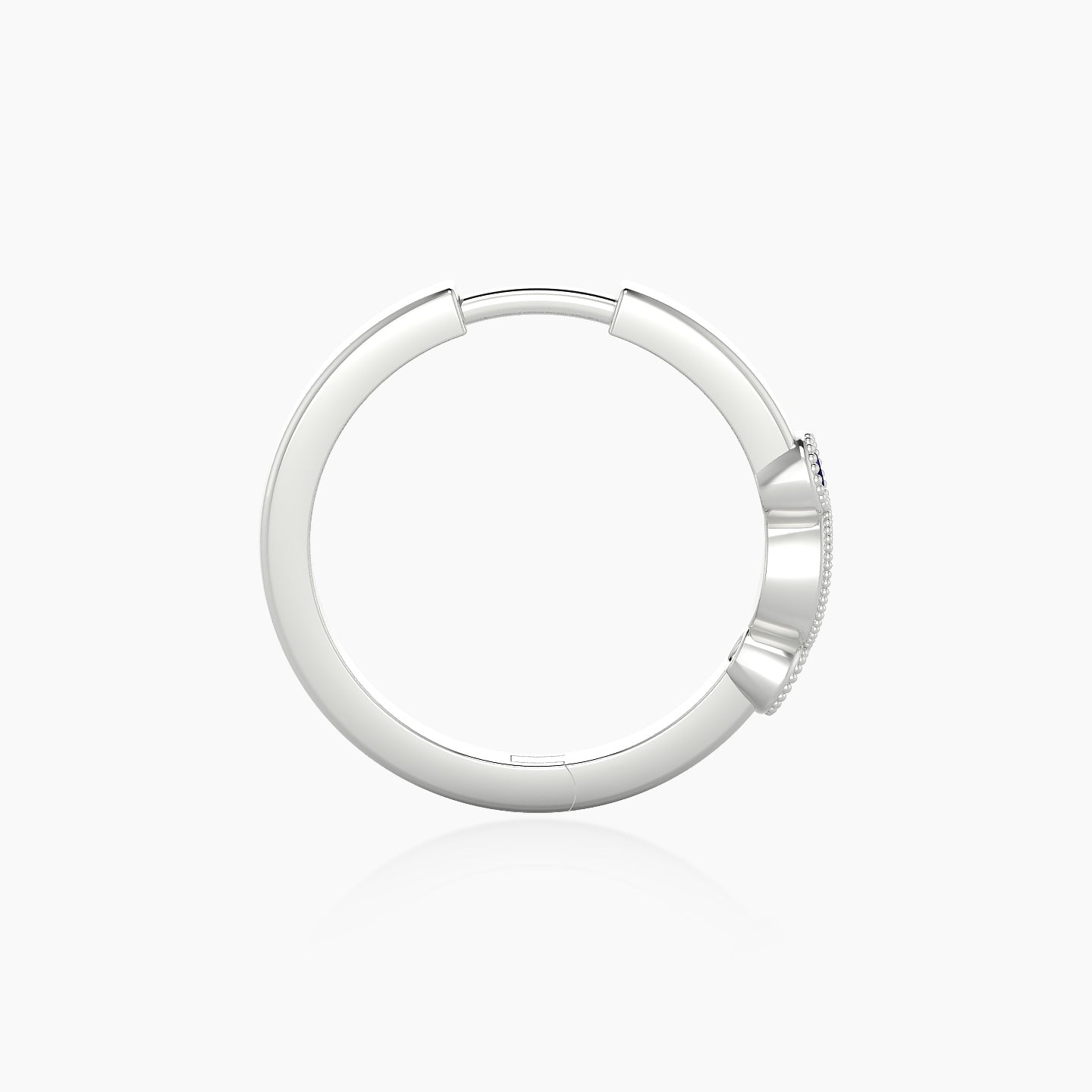 Camilla | 18k White Gold 11 mm Sapphire & Diamond Hoop Piercing