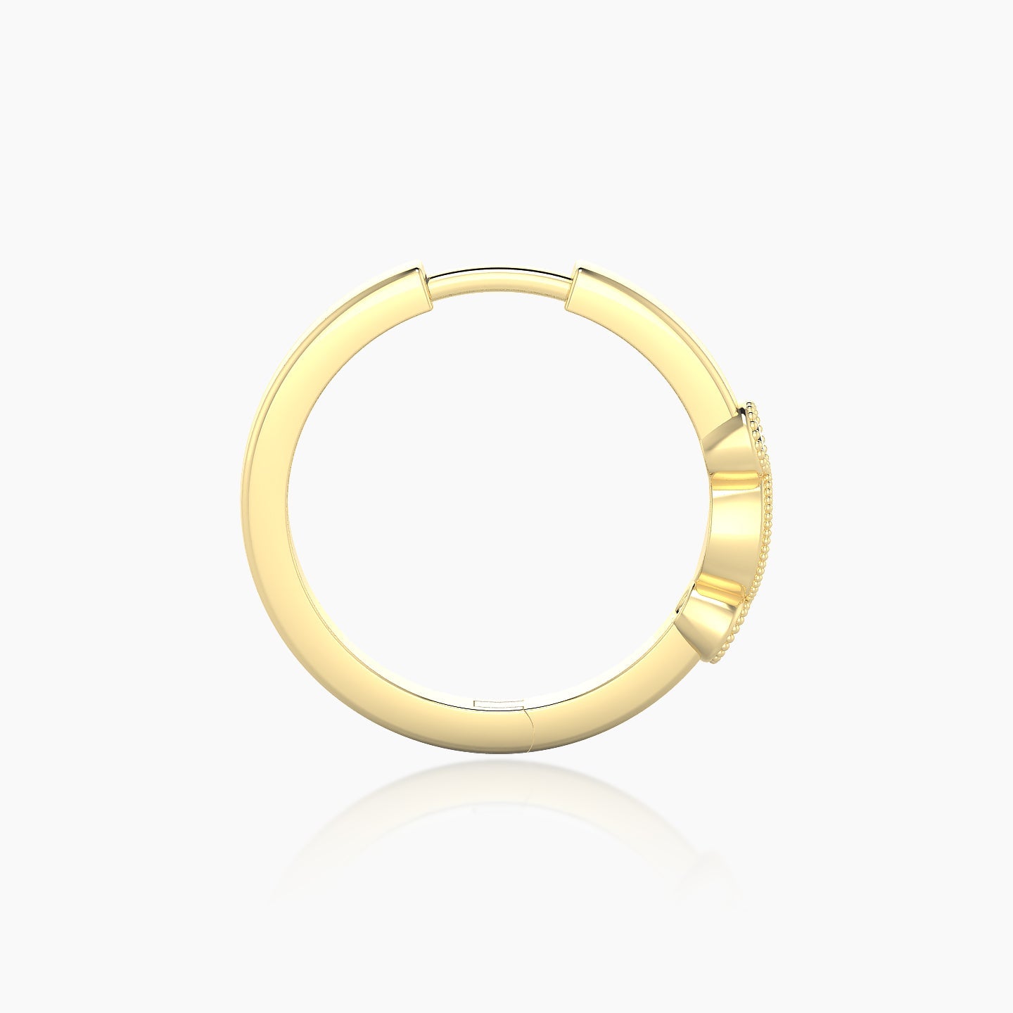 Camilla | 18k Yellow Gold 11 mm Black Diamond Hoop Piercing