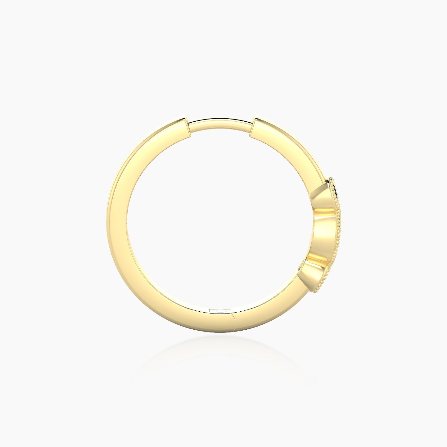 Camilla | 18k Yellow Gold 11 mm Emerald Hoop Piercing