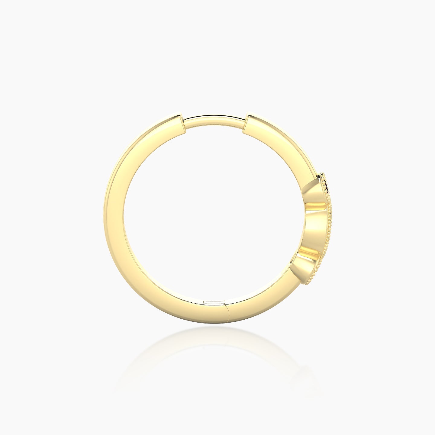 Camilla | 18k Yellow Gold 11 mm Ruby Hoop Piercing