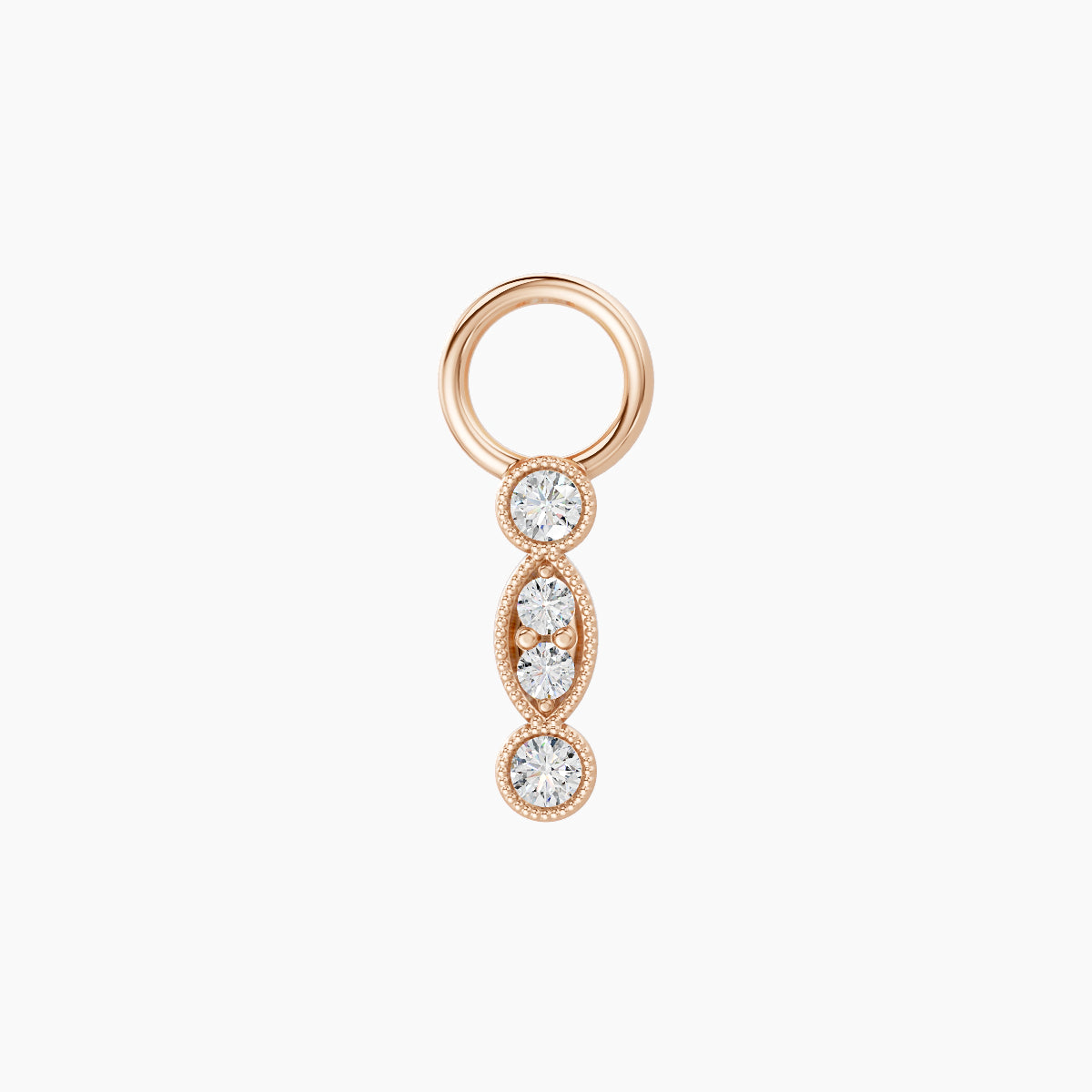 Camilla | 18k Rose Gold 7.5 mm Diamond Charm