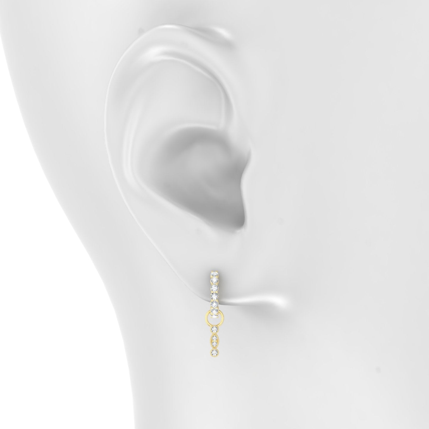 Camilla | 18k Yellow Gold 7.5 mm Diamond Charm