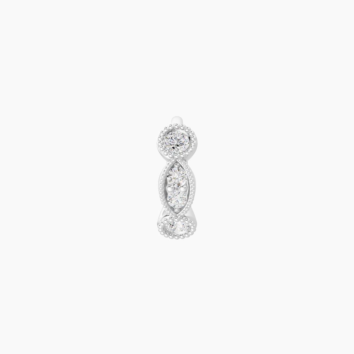 Camilla | 18k White Gold 5 mm Diamond Hoop Piercing