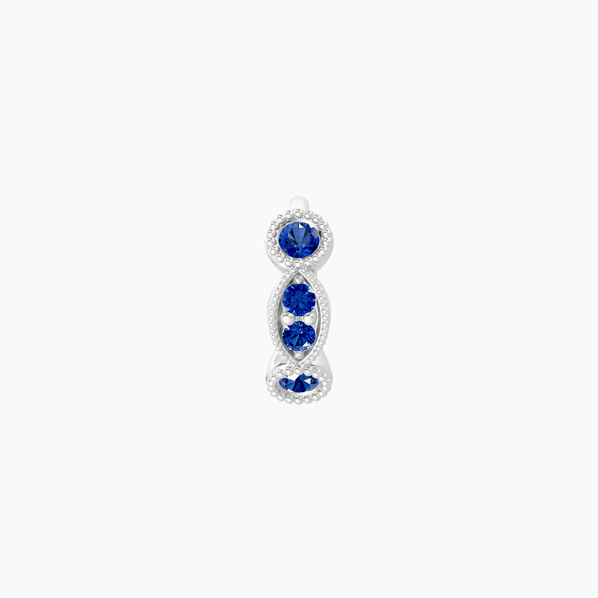 Camilla | 18k White Gold 5 mm Sapphire Hoop Piercing
