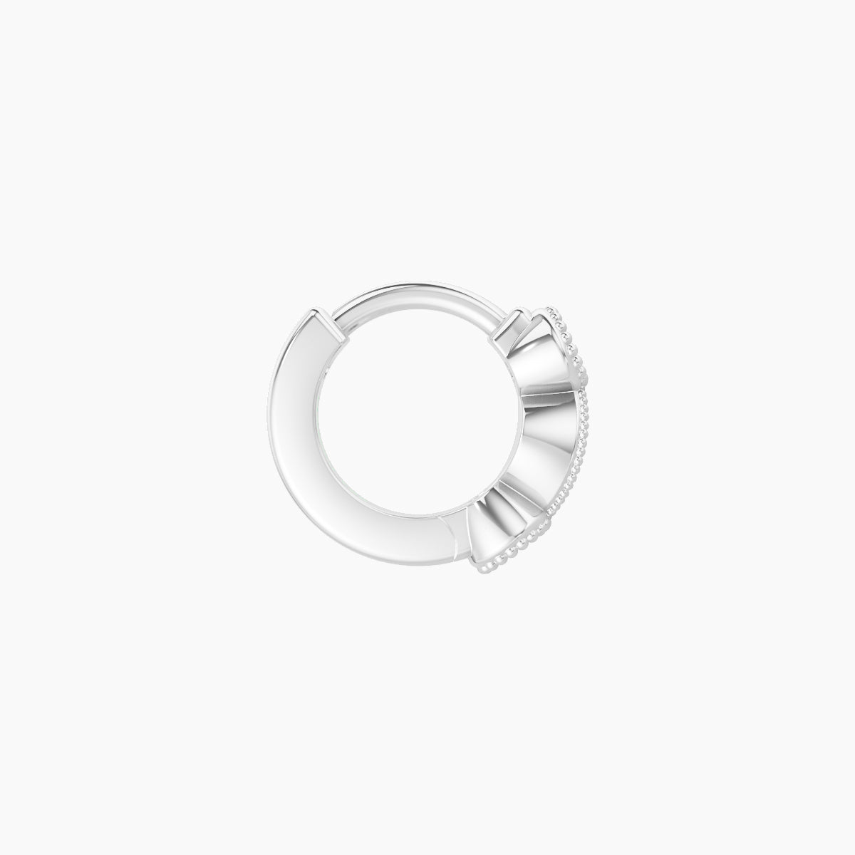 Camilla | 18k White Gold 5 mm Sapphire Hoop Piercing