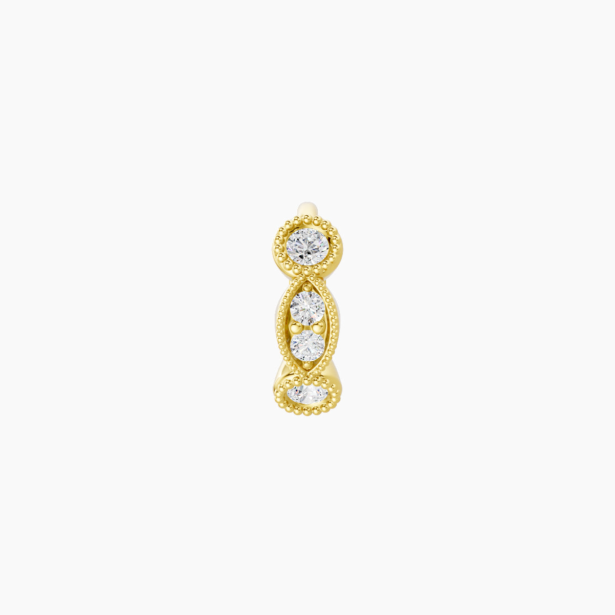 Camilla | 18k Yellow Gold 5 mm Diamond Hoop Piercing