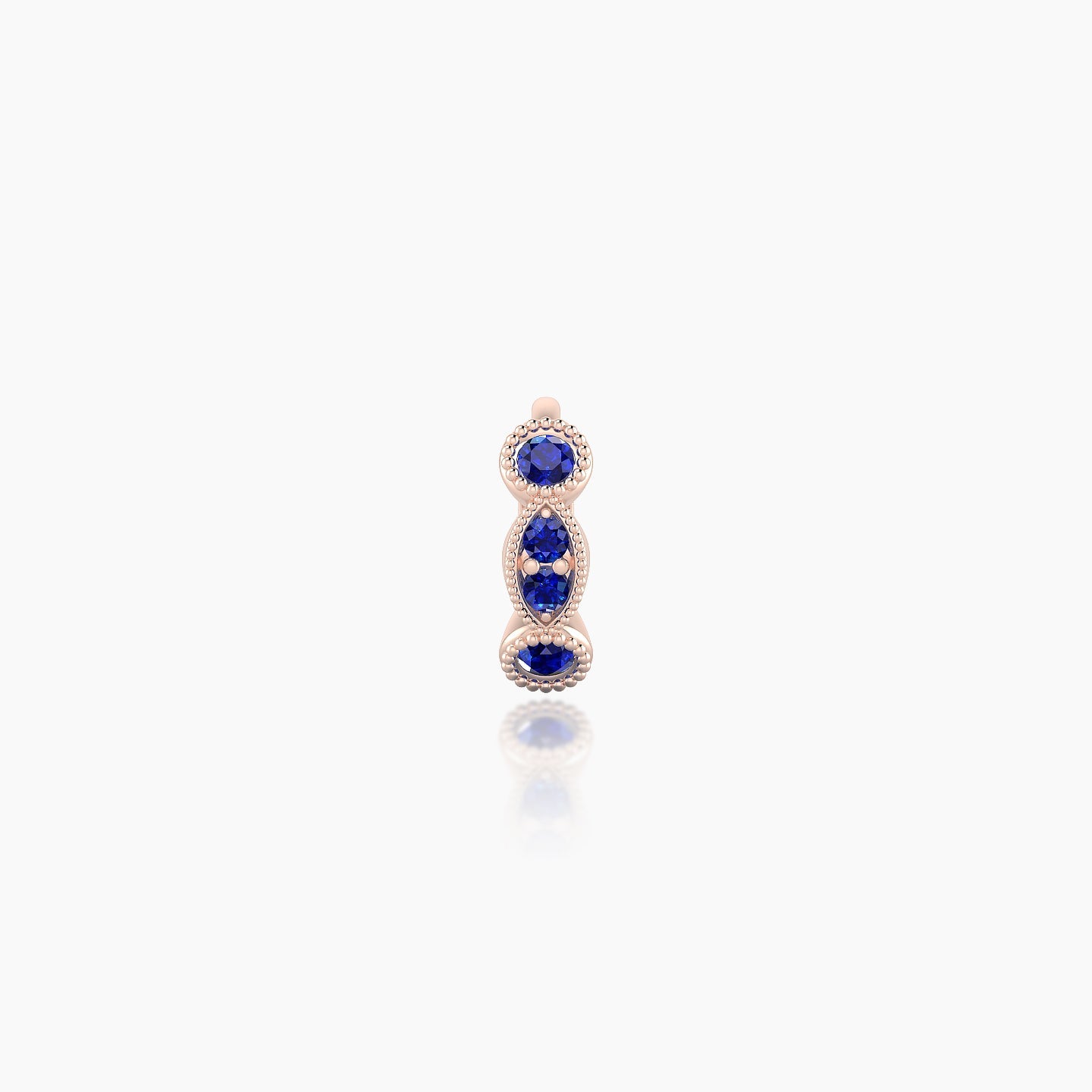 Camilla | 18k Rose Gold 5 mm Sapphire Hoop Piercing