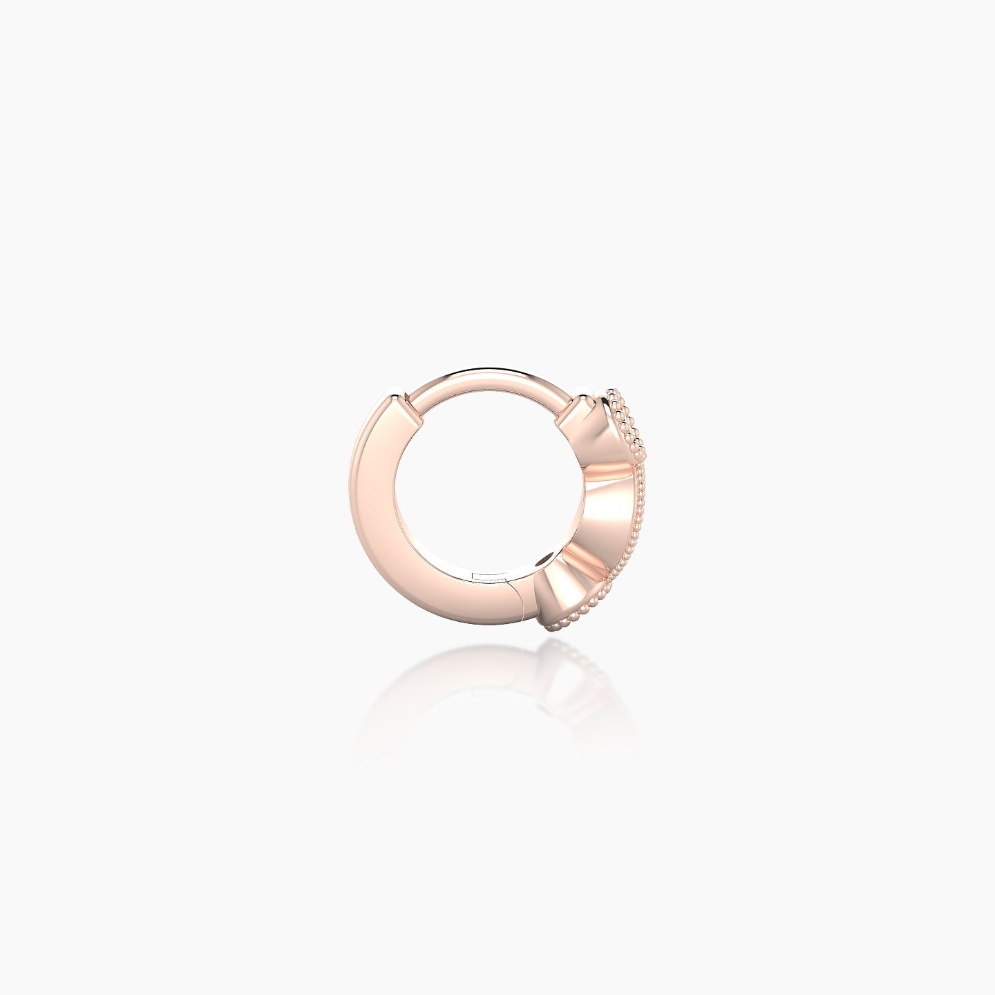 Camilla | 18k Rose Gold 5 mm Black Diamond Hoop Piercing