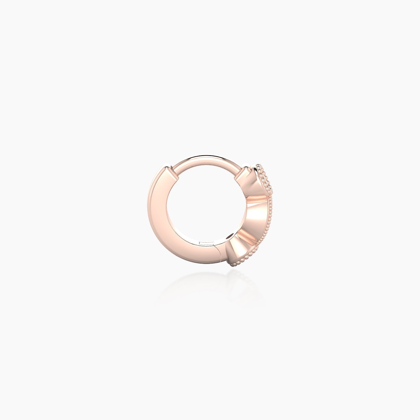 Camilla | 18k Rose Gold 5 mm Black Diamond & Diamond Hoop Piercing