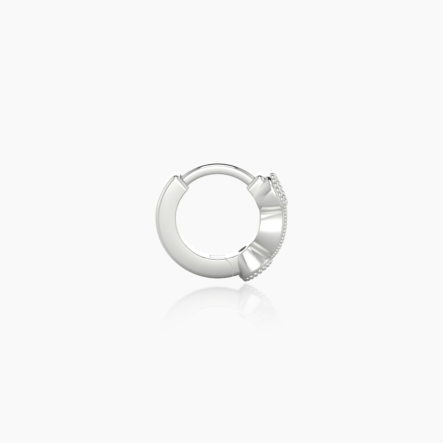 Camilla | 18k White Gold 5 mm Black Diamond Hoop Piercing