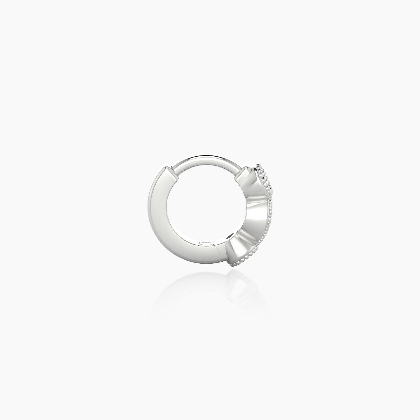 Camilla | 18k White Gold 5 mm Black Diamond & Diamond Hoop Piercing