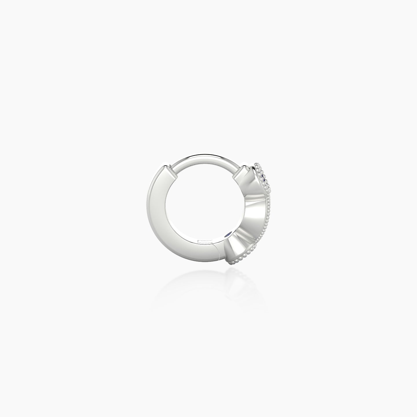 Camilla | 18k White Gold 5 mm Sapphire & Diamond Hoop Piercing