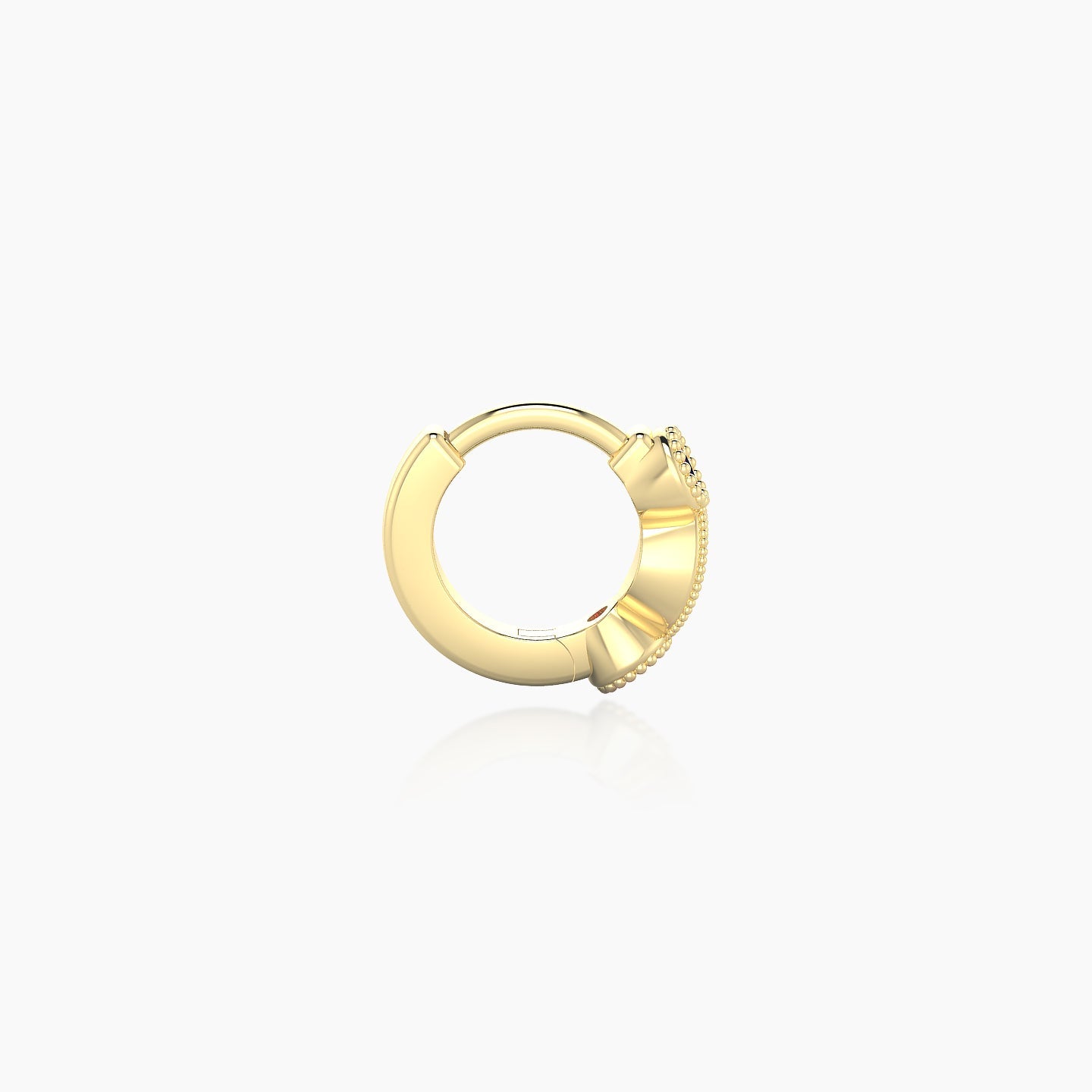 Camilla | 18k Yellow Gold 5 mm Ruby & Diamond Hoop Piercing