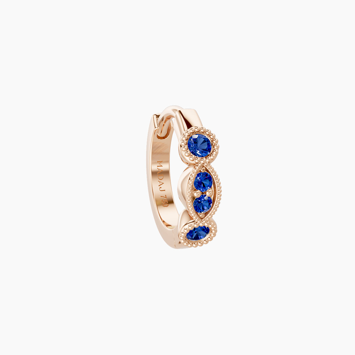 Camilla | 18k Rose Gold 6.5 mm Sapphire Hoop Piercing