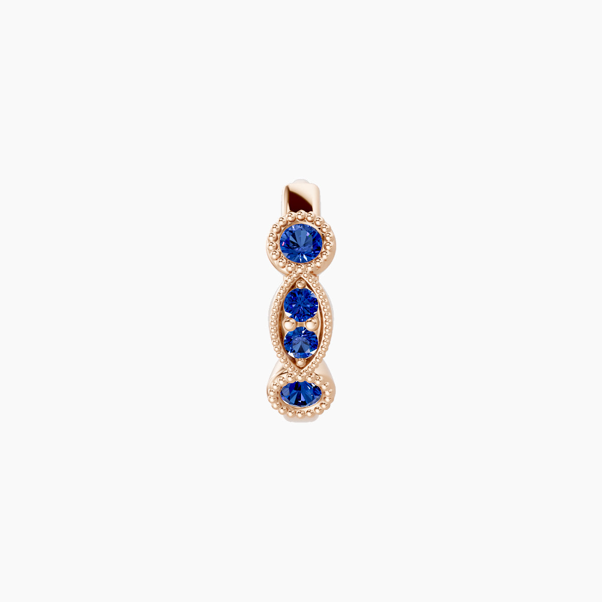 Camilla | 18k Rose Gold 6.5 mm Sapphire Hoop Piercing
