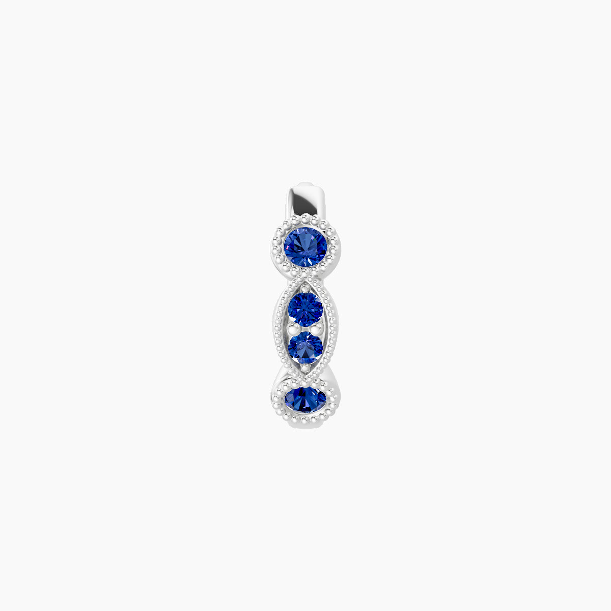 Camilla | 18k White Gold 6.5 mm Sapphire Hoop Piercing