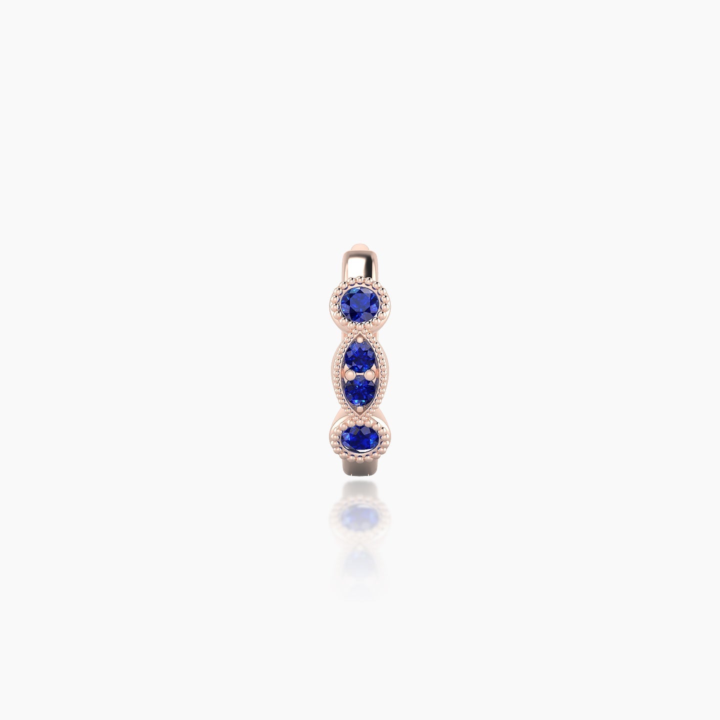 Camilla | 18k Rose Gold 6.5 mm Sapphire Hoop Piercing