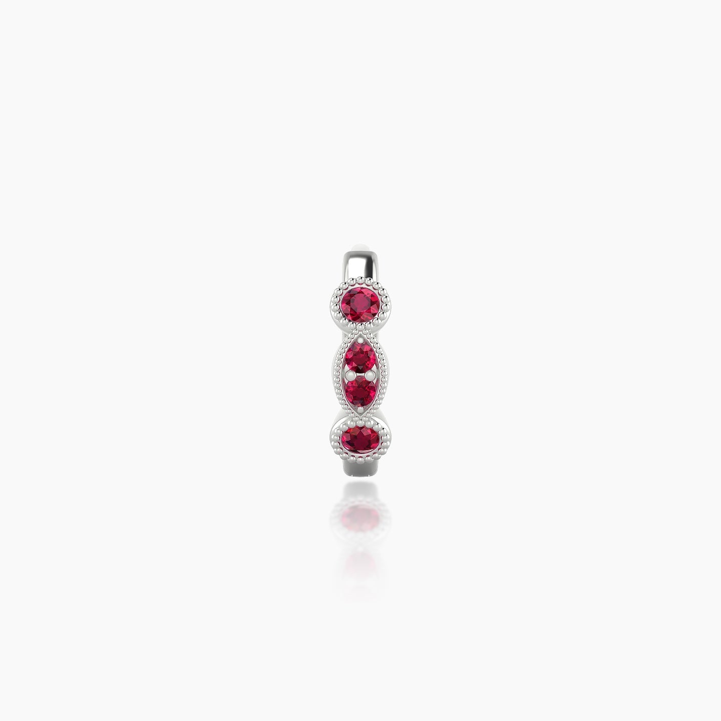 Camilla | 18k White Gold 6.5 mm Ruby Hoop Piercing