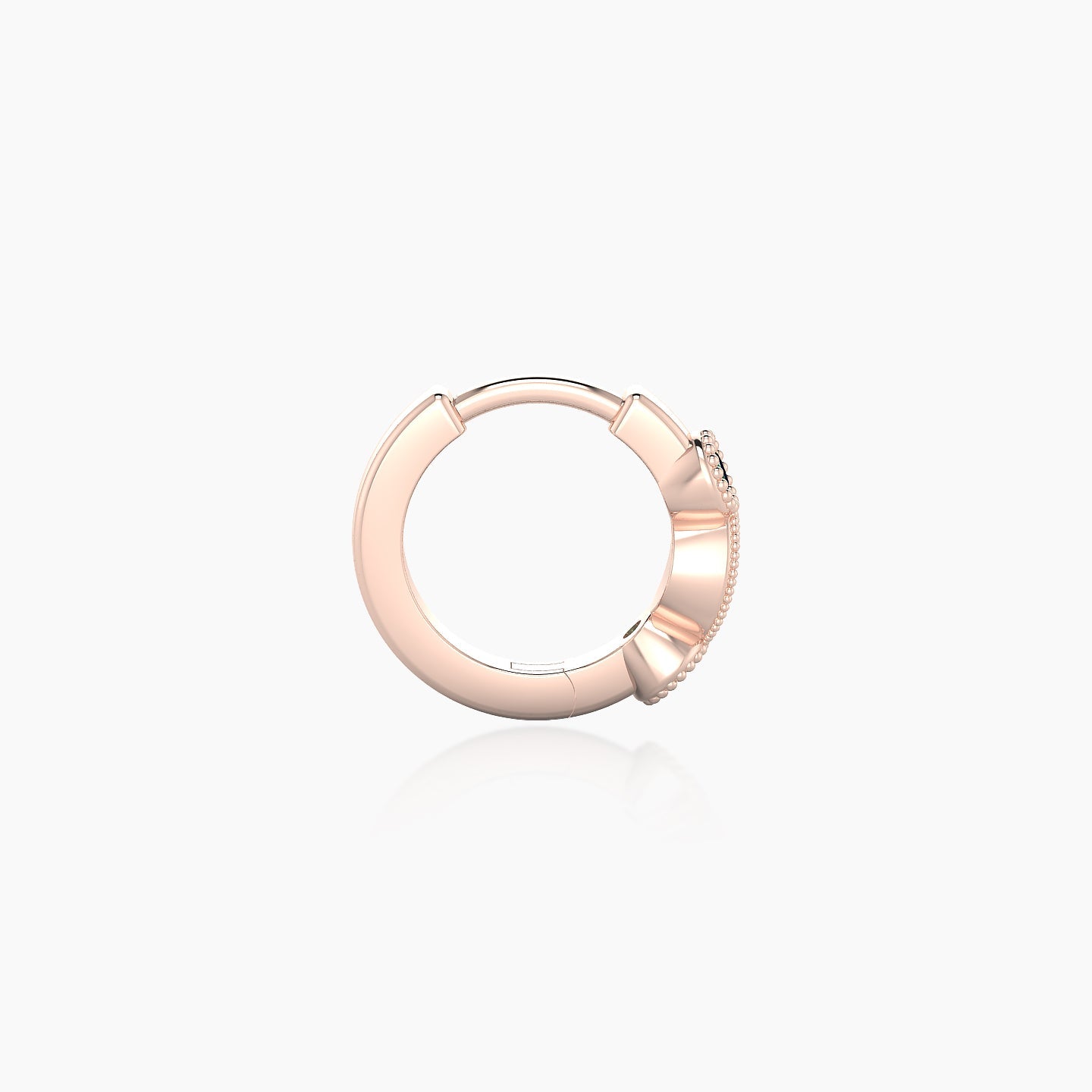 Camilla | 18k Rose Gold 6.5 mm Emerald Hoop Piercing