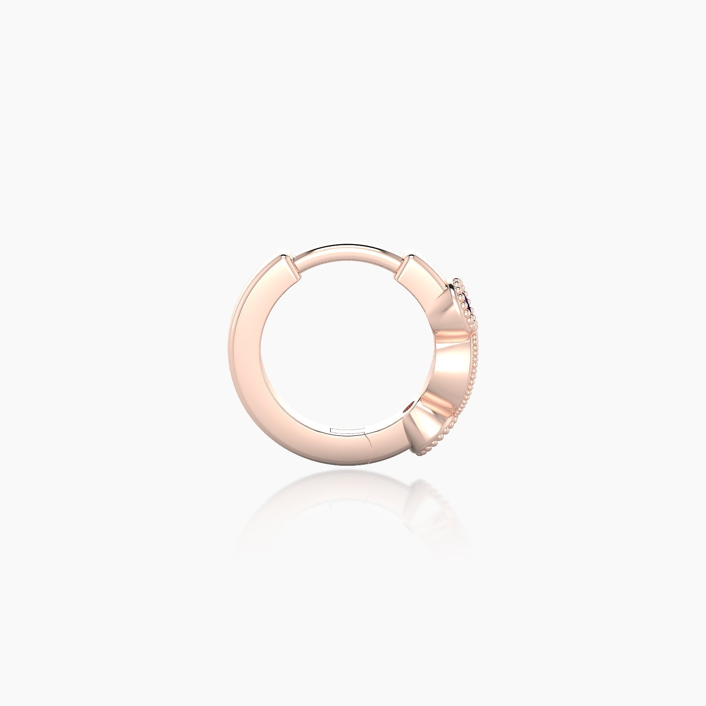 Camilla | 18k Rose Gold 6.5 mm Ruby Hoop Piercing