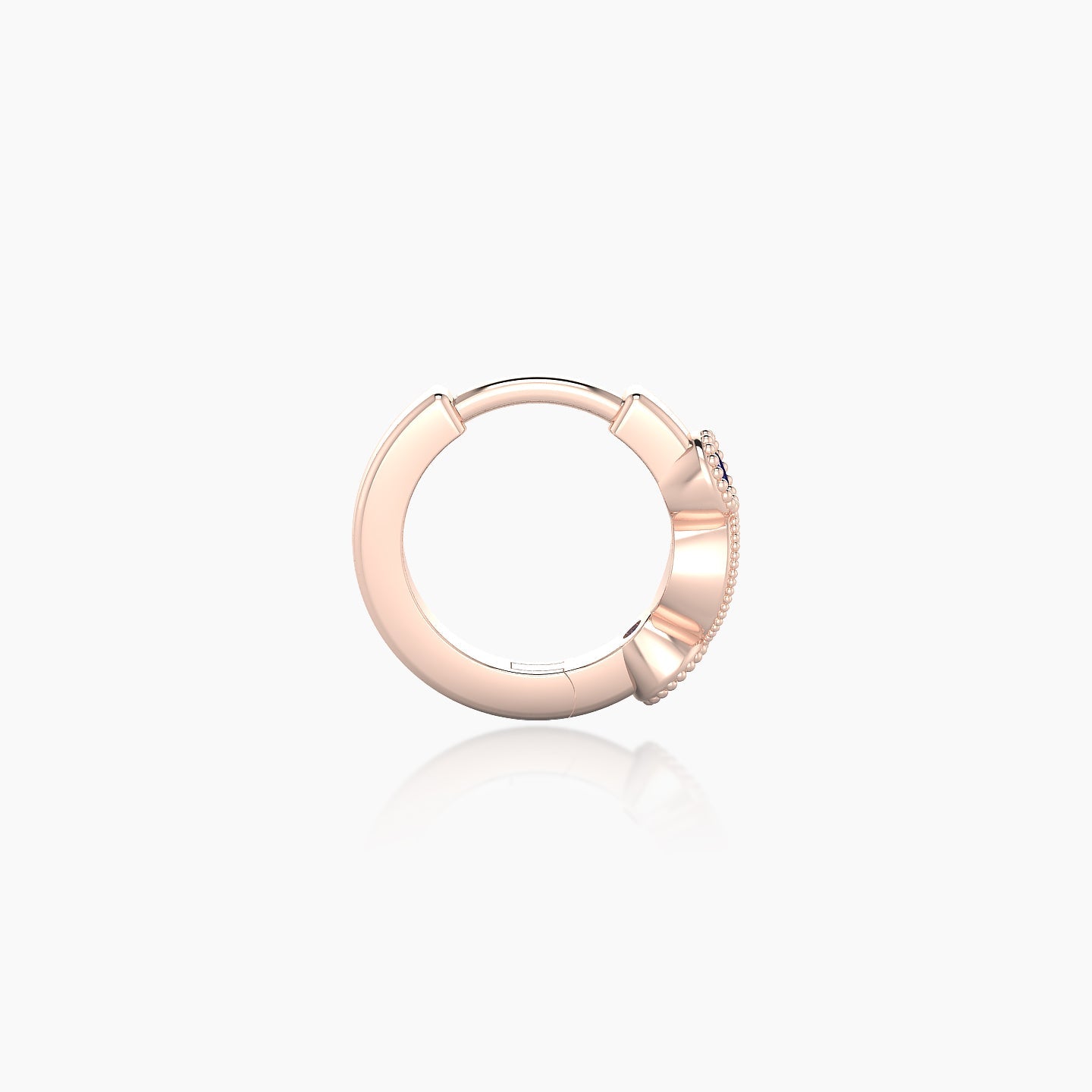 Camilla | 18k Rose Gold 6.5 mm Sapphire Hoop Piercing