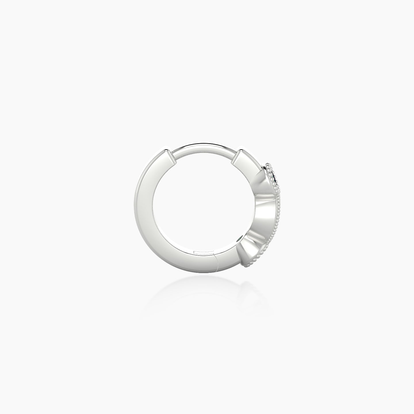 Camilla | 18k White Gold 6.5 mm Emerald Hoop Piercing