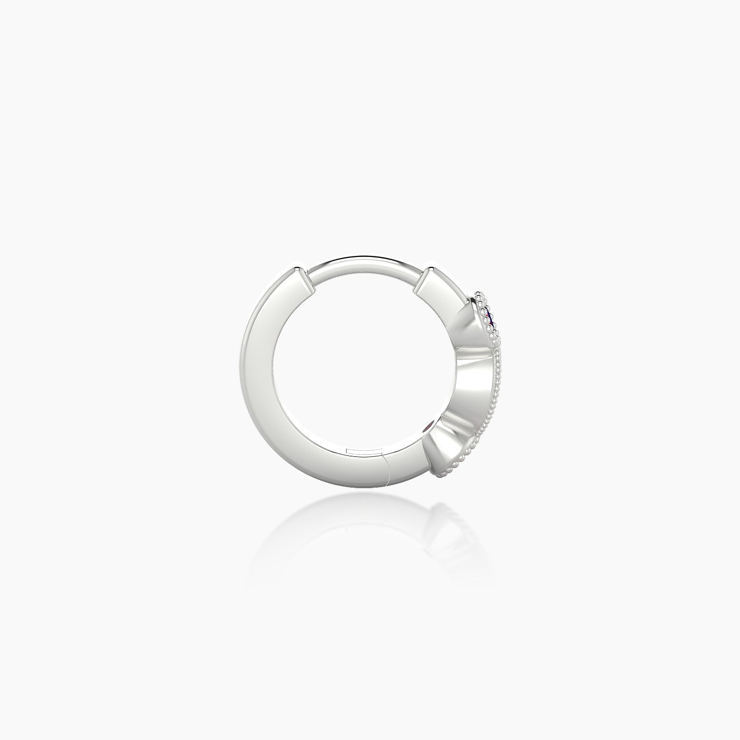 Camilla | 18k White Gold 6.5 mm Ruby Hoop Piercing