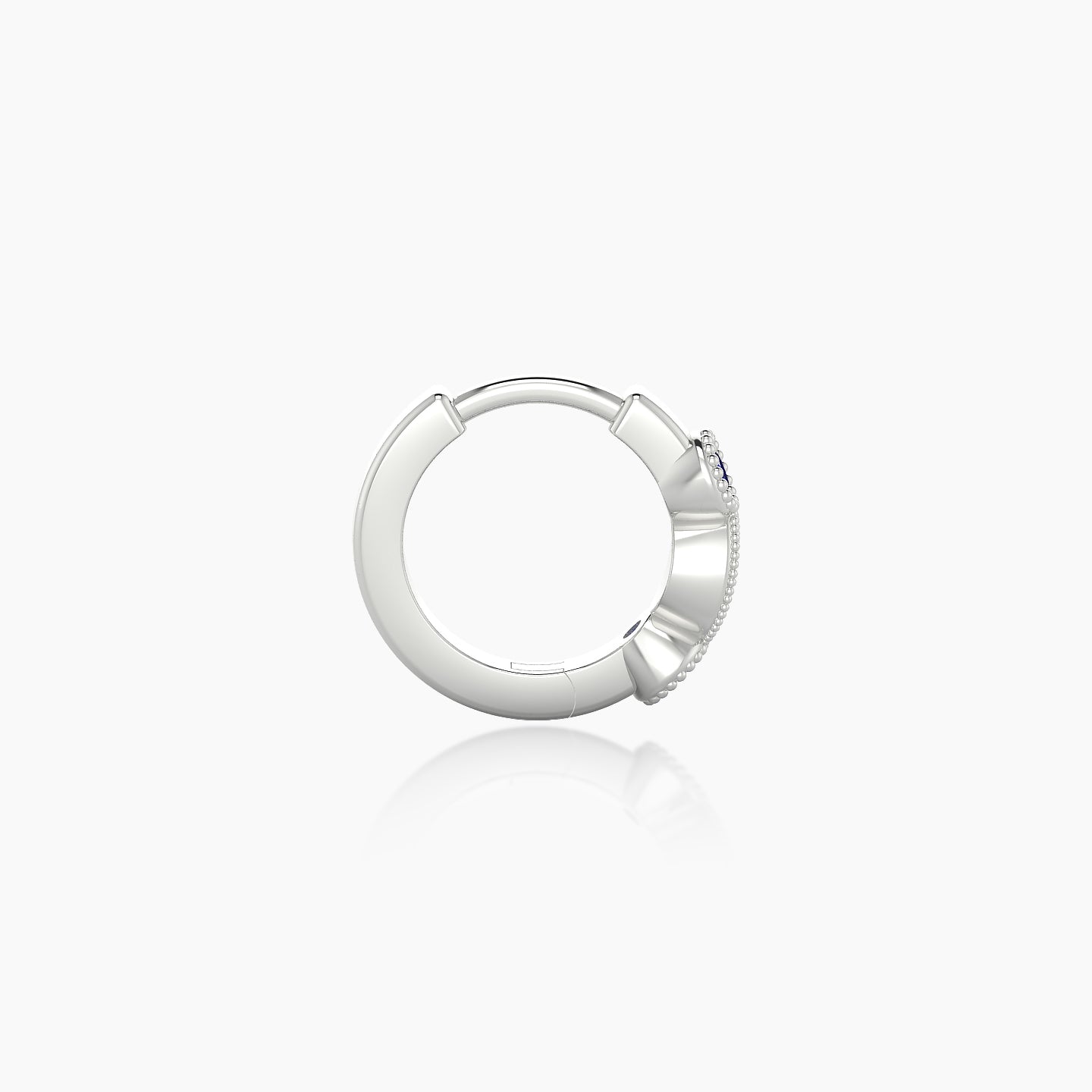 Camilla | 18k White Gold 6.5 mm Sapphire Hoop Piercing