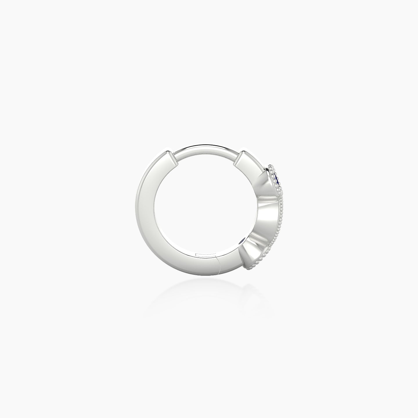 Camilla | 18k White Gold 6.5 mm Sapphire & Diamond Hoop Piercing