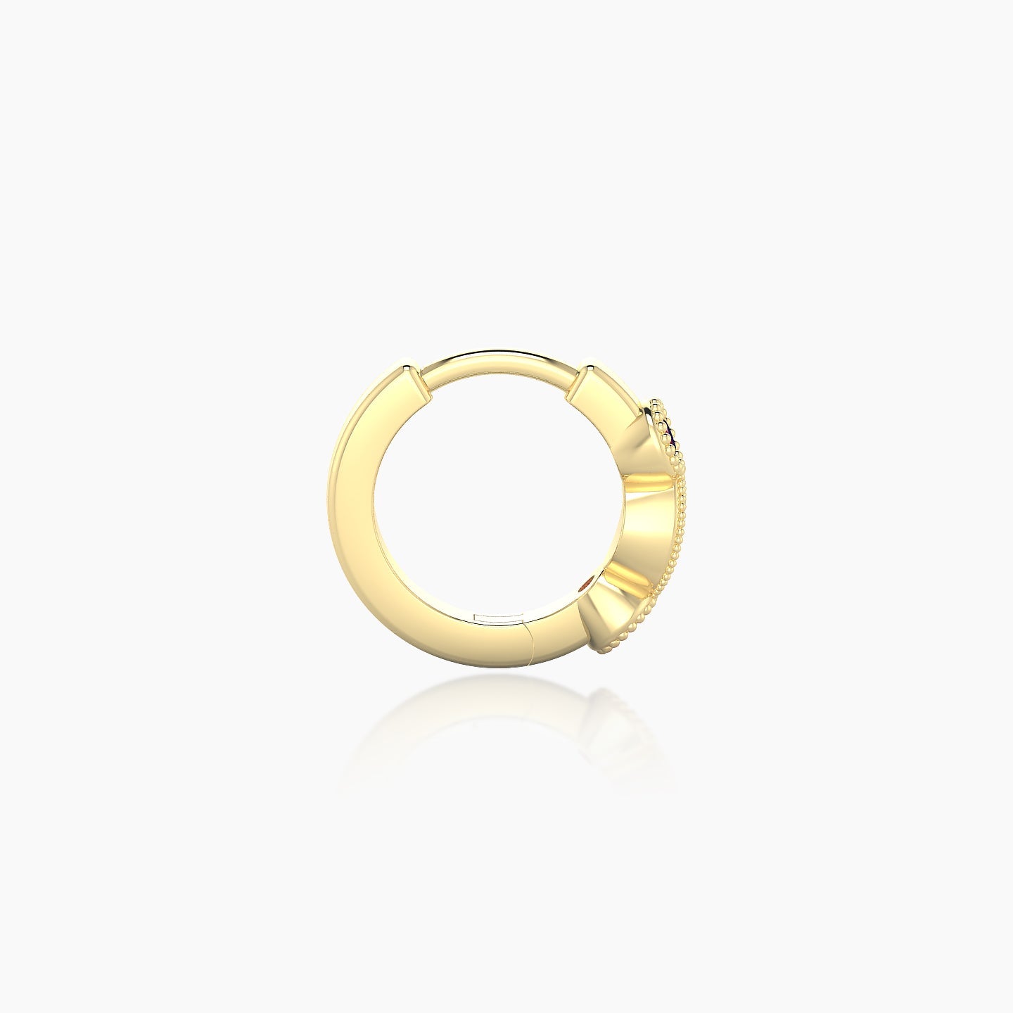 Camilla | 18k Yellow Gold 6.5 mm Ruby Hoop Piercing