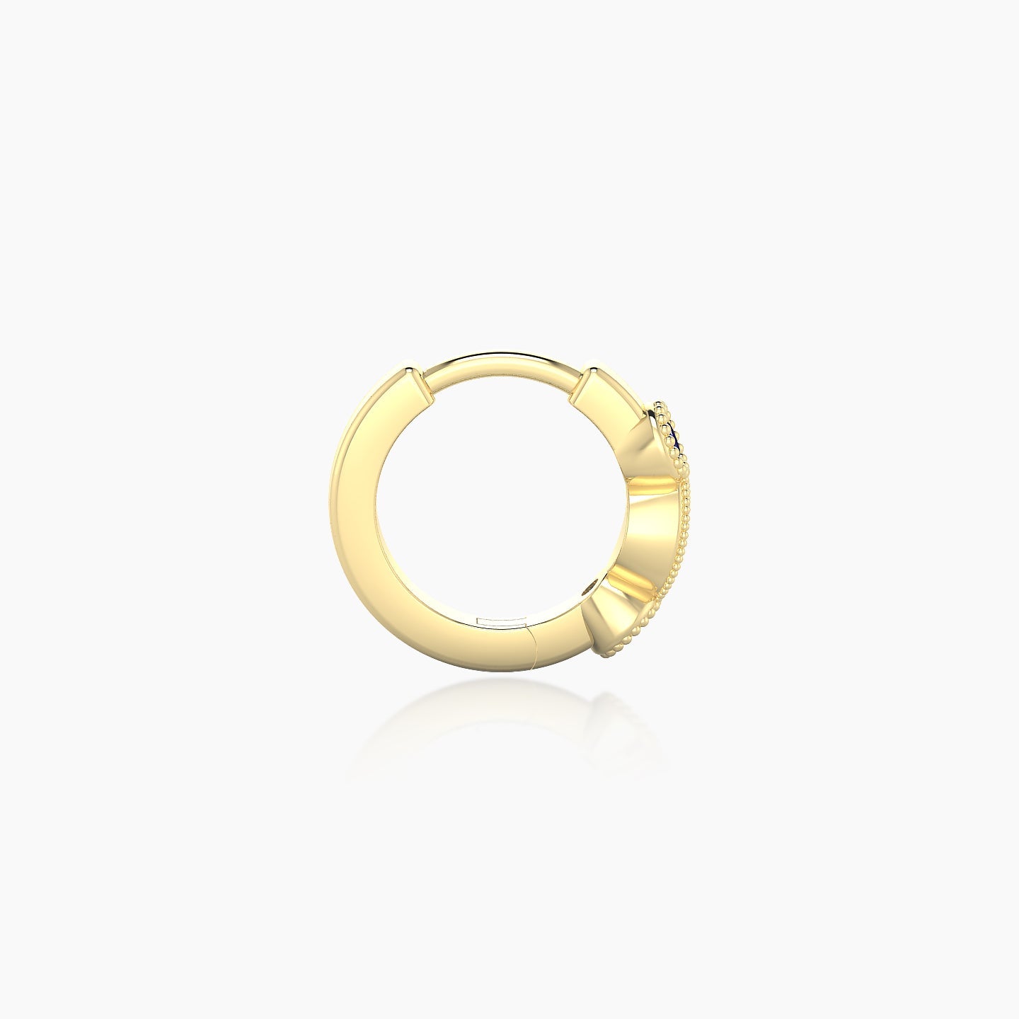 Camilla | 18k Yellow Gold 6.5 mm Sapphire Hoop Piercing